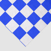 青い白のチェッ市松模様にクパターン 薄葉紙 (詳細)