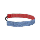 青い白のデニムテクスチャルックイメージ アスレチックヘッドバンド (左)