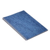 青い白のデニムテクスチャルックイメージ ノートブック (右側)