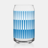 青い白のパタストライプのーン ガラス缶 (裏面)