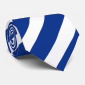 青い白のパタストライプのーン ネクタイ (ロール)