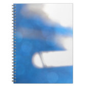 青い白のライトエフェクト ノートブック (正面)
