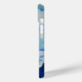 青い白のロマンチックな牡丹の絵画水色 Case-Mate iPhoneケース (裏面 / 左)