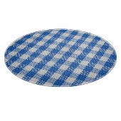 青い白の並んだダイニングの服。 カッティングボード (角)