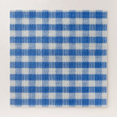 青い白の並んだダイニングの服。 ジグソーパズル (横)