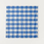 青い白の並んだダイニングの服。 タペストリー (正面(横))