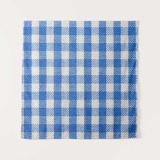 青い白の並んだダイニングの服。 タペストリー (正面)