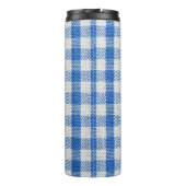 青い白の並んだダイニングの服。 タンブラー (裏面)