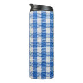 青い白の並んだダイニングの服。 タンブラー (回転右)