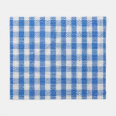 青い白の並んだダイニングの服。 フリースブランケット (正面(横))