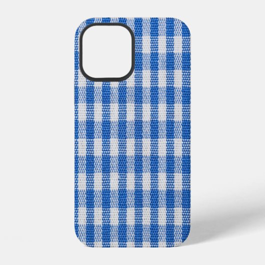 青い白の並んだダイニングの服。 iPhoneケース (裏面)