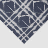 青い白の抽象芸術絞り染めパタ伝統的ーン 薄葉紙 (詳細)