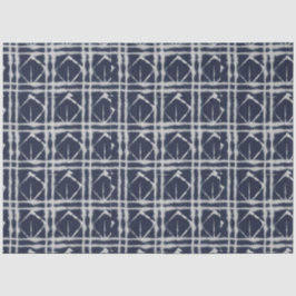 青い白の抽象芸術絞り染めパタ伝統的ーン 薄葉紙