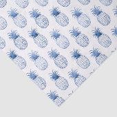 青い白の水色パイナップル 薄葉紙 (詳細)