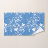 青い白の海の生活パターン バスタオルセット (ハンドタオル)