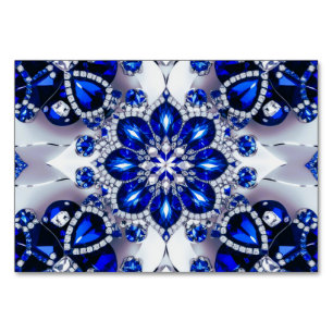 青い白の特殊なテーブルカード テーブルナンバー