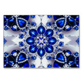 青い白の特殊なテーブルカード テーブルナンバー (裏面)