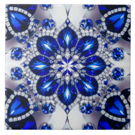 青い白の色で並べるモダンデザイン タイル