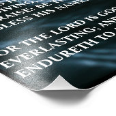 青い白の黒の幸せな感謝祭PSALMS 100 フォトプリント            (角)