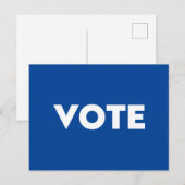 青い白の「票」 ポストカード (正面/裏面)
