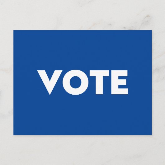 青い白の「票」 ポストカード (正面)