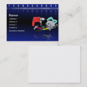 青い白は建設業カードに用具を使います 名刺 (正面/裏面)