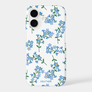 青い白は私を花パターン忘れます