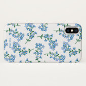 青い白は私を花パターン忘れます Case-Mate iPhoneケース (裏面(横))