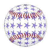 青い白は野球を主演します 野球ボール (裏面)