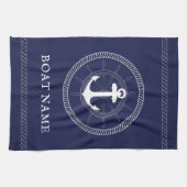 青い白カスタムいいかりのキッチンタオル キッチンタオル (横)