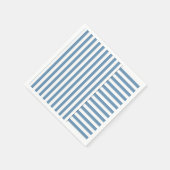 青い白ストライプ模様 スタンダードカクテルナプキン (角)