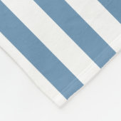 青い白ストライプ模様 フリースブランケット (角)