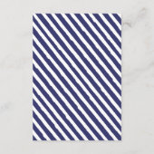 青い白ストライプ色結婚詳細 エンクロージャーカード (裏面)