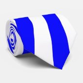 青い白ストライプ色 ネクタイ (ロール)