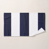 青い白ストライプ色 バスタオルセット (ハンドタオル)