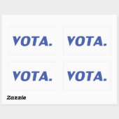 青い白スペインの色の政モダン治票 長方形シール (シート)