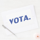 青い白スペインの色の政モダン治票 長方形シール (封筒)