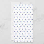 青い白ダビデの星 サンキューカード (裏面)