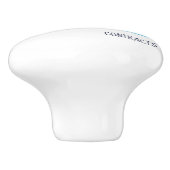 青い白ティール(緑がかった色)の緑のストライプカスタムのモダン沿岸 セラミックノブ (側面)