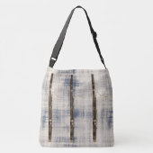 青い白一見のバスーンのトリオはデニムの衰退しました クロスボディバッグ (裏面)