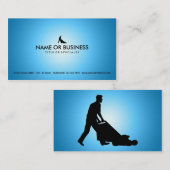 青い白熱芝生の刈ること 名刺 (正面/裏面)