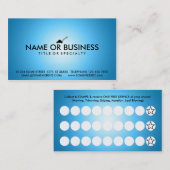 青い白熱芝生の刈るロイヤリティ ロイヤリティカード (正面/裏面)