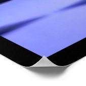 青い白熱［赤熱］光を放つキング・チェス・ピース ポスター (角)