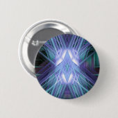 青い白熱［赤熱］光を放つ星 缶バッジ (正面&裏面)