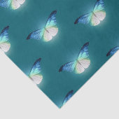 青い白熱［赤熱］光を放つ白い蝶 薄葉紙 (詳細)