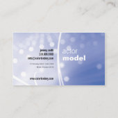 青い白熱Headshotの名刺 名刺 (裏面)