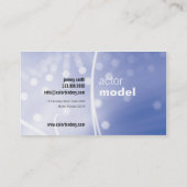 青い白熱Headshotの名刺 名刺 (裏面)