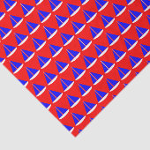 青い白航海の帆の船を赤に 薄葉紙 (詳細)