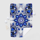 青い白色のゴルフタオル ゴルフタオル (インサイチュ)