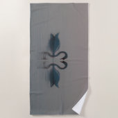 青い白鳥は愛に違いない ビーチタオル (正面)